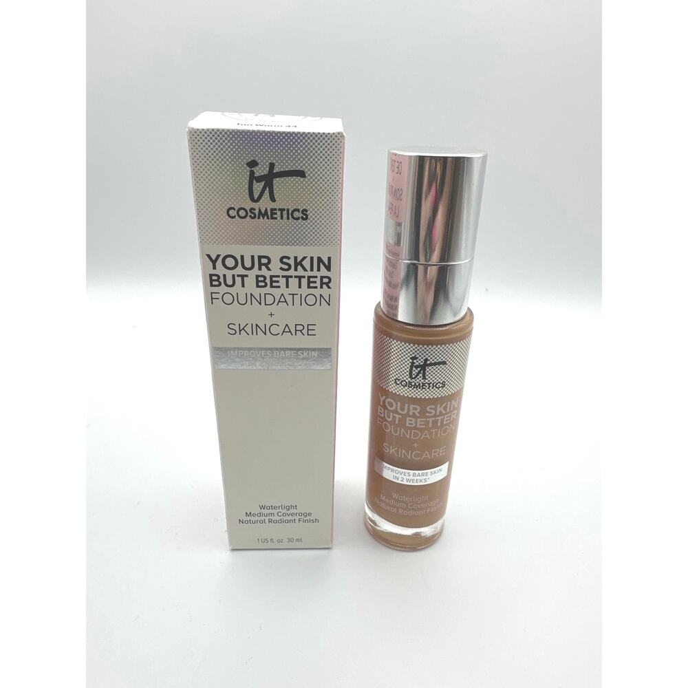 It Cosmetics Your Skin But Better Foundation + Skincare Tan Warm 44 NIB